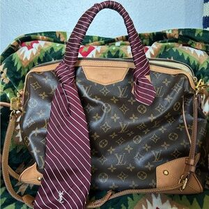 Louis Vuitton Retiro Shoulder Bag PM Brown Leather